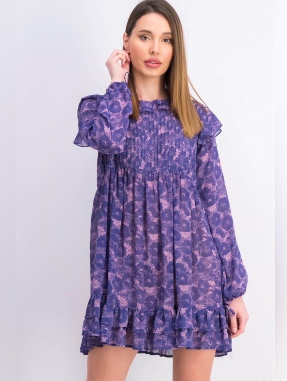 Free People Purple These Dreams Mini Dress Size L